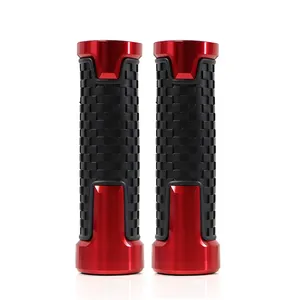 DANCARO Universal Handle Grips Rubber Aluminum Alloy 22mm 7/8'' Handlebar Grip Modified Motorcycle Accessories