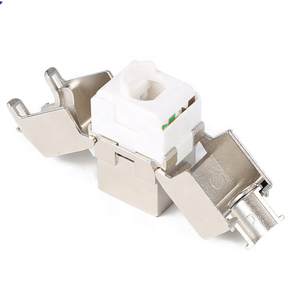 Eug Glory — connecteur réseau RJ45 Cat6A plaqué or, connecteur modulaire, blindé, pour fil solide - Product Image 5