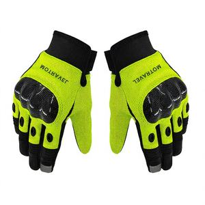 Gants de moto tactiques MOTRAVEL HMG003 à doigts complets, vert fluorescent, respirants, compatibles avec les écrans tactiles, imprimés - Product Image 2