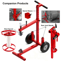 Bobine de câble en acier robuste OEM, bobine de câble entièrement métallique pour le stockage de cordes et de fils, ligne de traction
