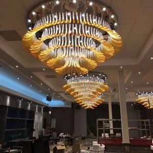 Lampe suspendue et lustre en verre d'art de style <span class=keywords><strong>Morning</strong></span> Glory le plus créatif pour le hall d'hôtel de luxe Luminaires décoratifs personnalisés - Product Image 2