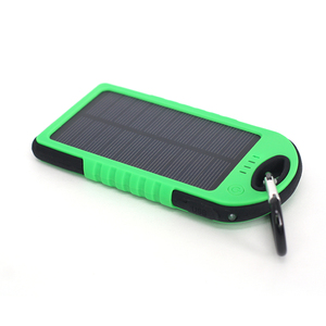 Dual USB banco de potencia impermeable cargador de batería externo portátil banco de energía Solar con luz LED - Product Image 1