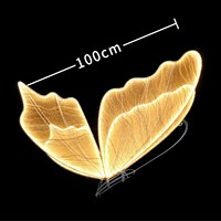 Décoration de plafond de mariage, lustre LED en forme de papillon, lumières de mariage en forme d'ailes de papillon