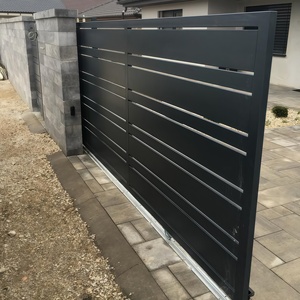 Puertas <span class=keywords><strong>de</strong></span> Seguridad Modernas Corredizas <span class=keywords><strong>de</strong></span> Aluminio con Recubrimiento en Polvo, Duraderas, con Motor Eléctrico y Automatización, Puerta <span class=keywords><strong>de</strong></span> Entrada para Entrada <span class=keywords><strong>de</strong></span> Vehículos, 6 Pies, Comercial - Product Image 3