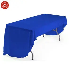 Flame Retardant Fireproof Blue Color <strong>Rectangular</strong> Wedding Banquet Table Cloth - Product Image 1