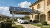 Système de montage de panneaux solaires pour structure de stationnement de voitures, abri de voiture