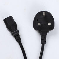 Câble d'alimentation CA à 3 broches avec prise UK et extrémité femelle IEC, haute qualité à bas prix, pour l'électronique grand public et l'informatique