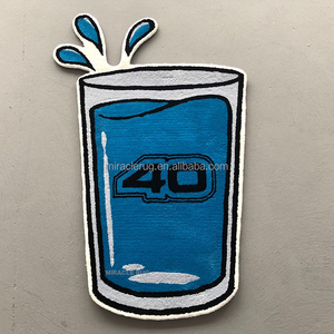 Tapis personnalisé à logo 3D texturé en velours coupé, tapis de forme ondulée avec contour en dentelle, tapis épais silencieux et confortable <span class=keywords><strong>pour</strong></span> bureaux - Product Image 6