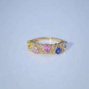 Anillo de Joyería Fina Xinfly con Zafiro de 1.05ct y Diamante de 0.30ct, Clásico con Incrustaciones de Oro, para Compromiso o Fiesta - Product Image 2