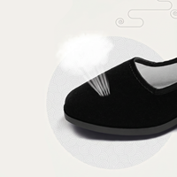 Chaussures de danse folklorique noires à talons en toile, modèle BW26, fourniture d'usine, pour examen professionnel Jiaozhou Yangge et danse carrée