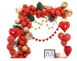 Kit Arco di Palloncini in Lattice Rosso e Oro per Celebrazioni di <span class=keywords><strong>Compleanni</strong></span>, Natale e San Valentino - Product Image 1