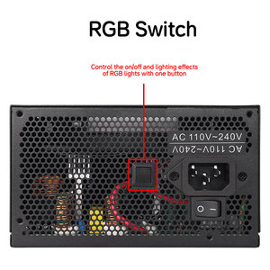 พาวเวอร์ซัพพลายพีซีแบบโมดูลาร์เต็มรูปแบบ RGB 1000W พร้อม PCIe 5.1 สำหรับเล่นเกมส์บนเดสก์ท็อป ATX PSU มีสินค้าในสต็อก พาวเวอร์ซัพพลายแบบโมดูลาร์เต็มรูปแบบ RGB 1000W ให้ประสิทธิภาพสูง - Product Image 3