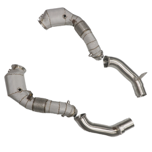 2020 + per BMW M850I M550I scarico Downpipe a intestazione diritta G14 G15 G16 G11 G12 <span class=keywords><strong>N63</strong></span> 4.4T scudo termico nuova condizione - Product Image 1