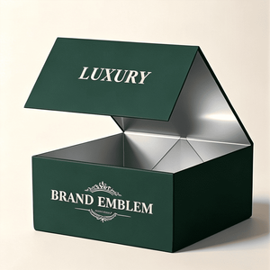 Cajas Rígidas Magnéticas con Tapa Abatible, Forro de Papel Plateado, Impresión Offset y Grabado, Caja de Embalaje de Lujo para Cosméticos, Carteras, Perfumes - Product Image 2