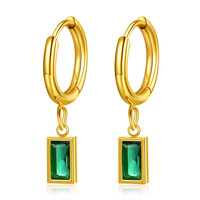Boucles d'oreilles Huggie Gaovo Vintage 5MM en CZ poli pour femmes, polyvalentes, en acier inoxydable plaqué or 18 carats, bijoux de mode en gros