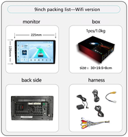 Autoradio Android 9 pouces 2+32 4+64 Carplay BT5.0 WiFi GPS T100 T133 Android12 Grand écran Navigation Lecteur multimédia