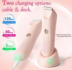 Afeitadoras Eléctricas Inalámbricas para Mujer, Recargables, Indoloras, Recortadora de Vello Corporal, Afeitadora Impermeable IPX7 para Cara/Axilas - Product Image 5