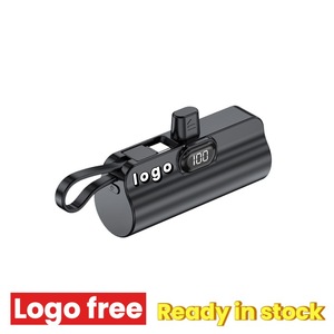 Promotion Mini 5000mah <strong>Power</strong> <strong>Banks</strong> Built In Cable Mobile Charger 21700 Battery LED Digital Display USB Type C Pocket Portable
