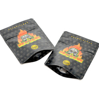 Emballage alimentaire personnalisé avec logo, sachet en plastique noir refermable, sachet debout, sachet en mylar anti-odeur