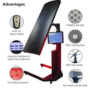 Nuevo producto versión mejorada 5 longitudes de onda rotación libre de 360 grados HD pantalla LCD cuerpo entero terapia de luz roja Panel cama - Product Image 3