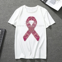 Ruban d'octobre en gros pour la sensibilisation au cancer du sein, impression vinyle thermocollant