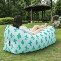 Canapé gonflable au design moderne, pliable, portable, en tissu Oxford, marque QFH, modèle HW14, pour le camping et les pique-niques
