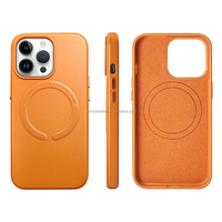 Coque personnalisée pour iPhone accessoires de téléphone vente en gros coque de téléphone en cuir avec anneau magnétique