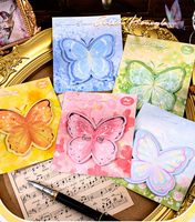 Blocs-notes adhésifs en forme de papillon colorés et rêveurs pour une écriture pratique, cadeaux, promotions