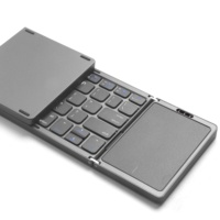 Keyboard Lipat Tiga Tipis Panel Sentuh Besar dan Halus Kompatibel Multi OS untuk iPad iPhone Android Windows Notebook