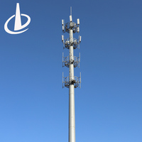 Poteaux de communication autoportants 5G galvanisés à chaud, prix usine