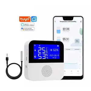 Slimme Draadloze Wifi Digitale Thermometer Hygrometer Lcd-Scherm Thuis Tuya Temperatuur En Vochtigheid Sensor