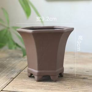 Poterie noire sable violet pot de fleurs en céramique pot de fleur succulente en gros créatif simple pot de bureau bonsaï pot de fleur - Product Image 6