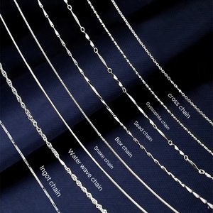 Vente en gros de bijoux haut de gamme en argent sterling véritable S925 Chaîne de bijoux avancée en lingot de <span class=keywords><strong>graine</strong></span> Serpent de vague d'eau Boîte de <span class=keywords><strong>gypsophile</strong></span> Chaîne croisée - Product Image 6