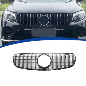 Calandre avant Mercedes-Benz ABS noir brillant avec bandes argentées, pièce de rechange pour modèle X253 16-19 - Product Image 1