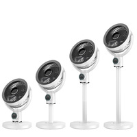 Ventilateur sur pied oscillant rechargeable, durable, avec 5 modes de réglage de la vitesse, double usage (sur table ou sur pied), minuterie, application et télécommande vocale