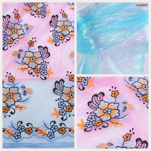 Tela Tul Transparente de Malla Suave T-win Textile, Nueva Llegada, con Muestra de Colores y Textura Ligera, Gasa <span class=keywords><strong>Tornasol</strong></span> - Product Image 1