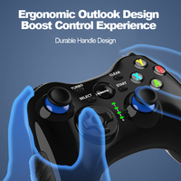Controlador de juegos inalámbrico para consola de juegos X360 Soporte de vibración dual Control remoto recargable Turbo Repeat para PC Android Box