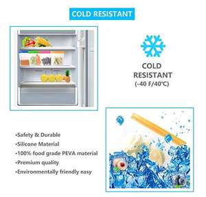 कस्टम लोगो पर्यावरण से Biodegradable Ziplock Leakproof भोजन दोपहर के भोजन के नाश्ता भंडारण पीवीसी पैकेजिंग बैग फ्रीजर Peva पुन: प्रयोज्य सैंडविच बैग - Product Image 3