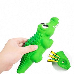 Jouet pour chien en latex naturel, crocodile couineur, grand jouet à mâcher amusant anti-stress pour chiens, fournitures promotionnelles durables pour animaux de compagnie - Product Image 2