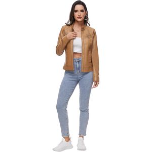 Veste en cuir véritable pour femme, 100% cuir, personnalisable, respirante, coupe ample, style bomber - Product Image 2