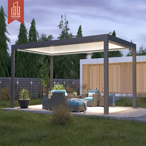 Motorised Aluminum Gazebo Patio Waterproof Outdoor Aluminum Louver Pergola Garden Bioclimatic Aluminum Waterproof Pergola