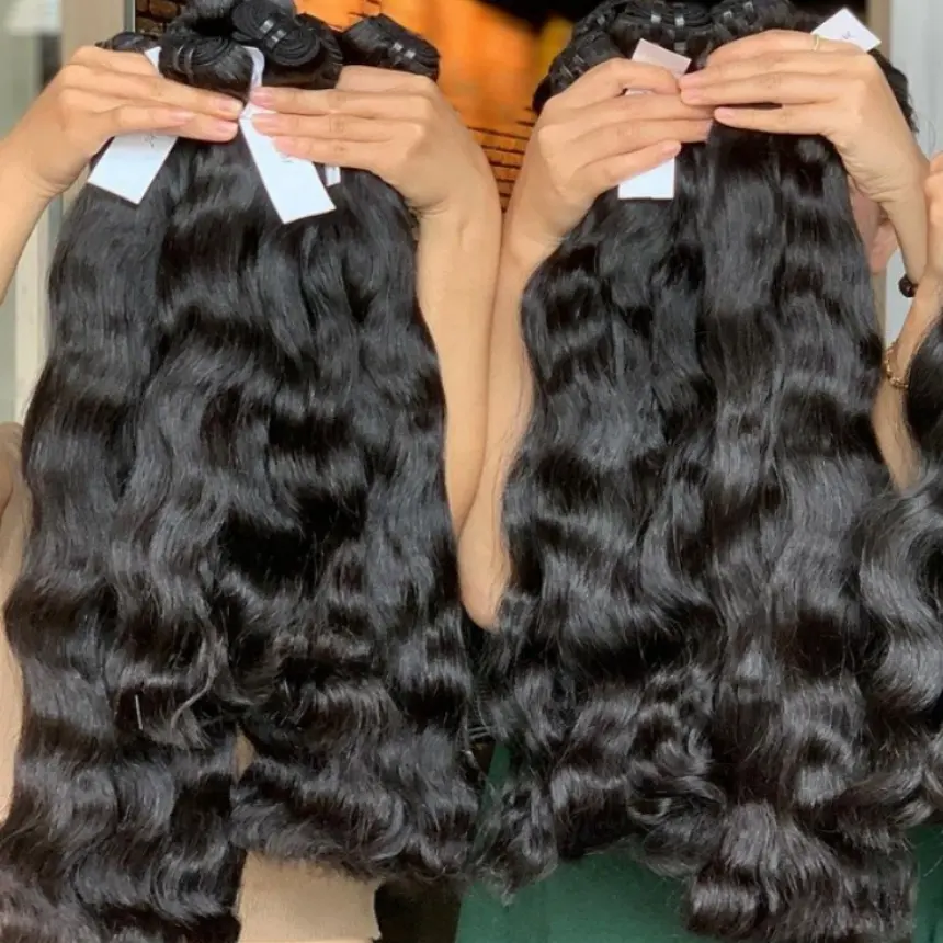 Cambodian Raw Hair Bundle vietnamese Raw Virgin Human Hair Human Hair Bundl Double Drawn Cuticle Aligned Natural Wave Raw Indian