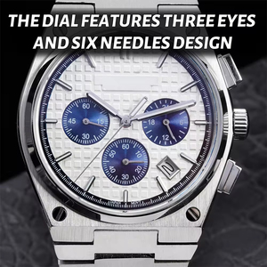 Reloj Cronógrafo Masculino Original Luminoso a Cuadros con Esfera Multicapa de Tres Agujas, Resistente al Agua, Reloj de Moda para Hombre de Lujo 2024 - Product Image 2