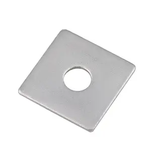 Rondelle plate en acier inoxydable m6, nettoyeur de garde-boue, rondelle rectangulaire et carrée avec trou rond