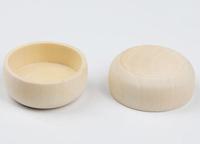 Petit bol en bois massif sculpté écologique pour le bricolage – Mini bol rond en bois brut – Cadeaux d'affaires
