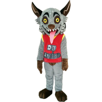 Costume de mascotte hyène DJ personnalisé, vente directe d'usine Blue Sky, costume de mascotte de dessin animé pour adulte, en vente