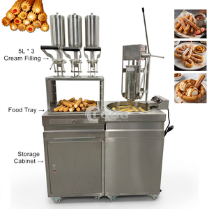 Máquina Comercial <span class=keywords><strong>para</strong></span> Rellenar <span class=keywords><strong>Churros</strong></span> con Mermelada, Dispensador de Mermelada, Máquina <span class=keywords><strong>para</strong></span> Hacer <span class=keywords><strong>Churros</strong></span> de 5L con Freidora de 28L, Precio Mayorista - Product Image 2
