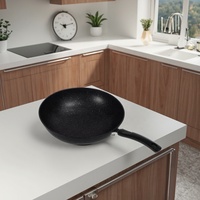 Poêle Wok en fonte de haute qualité de 34 cm, vente en gros, fabrication chinoise, cuisson professionnelle, fond antiadhésif