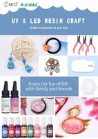 Bijoux en résine UV transparente en vrac kits de bricolage ensemble de liquide de gel adhésif en résine UV-LED