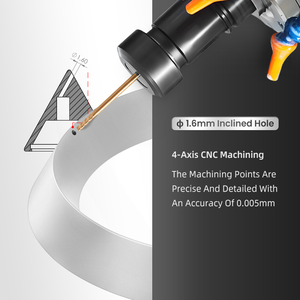 Tùy chỉnh lớn nhôm hạt thủy tinh phun cát bạc Anodizing <span class=keywords><strong>CNC</strong></span> chính xác các bộ phận phay - Product Image 4